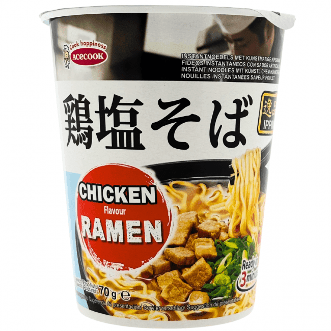 Acecook Ippin Instant Noedels in Beker – Kip Smaak 70g